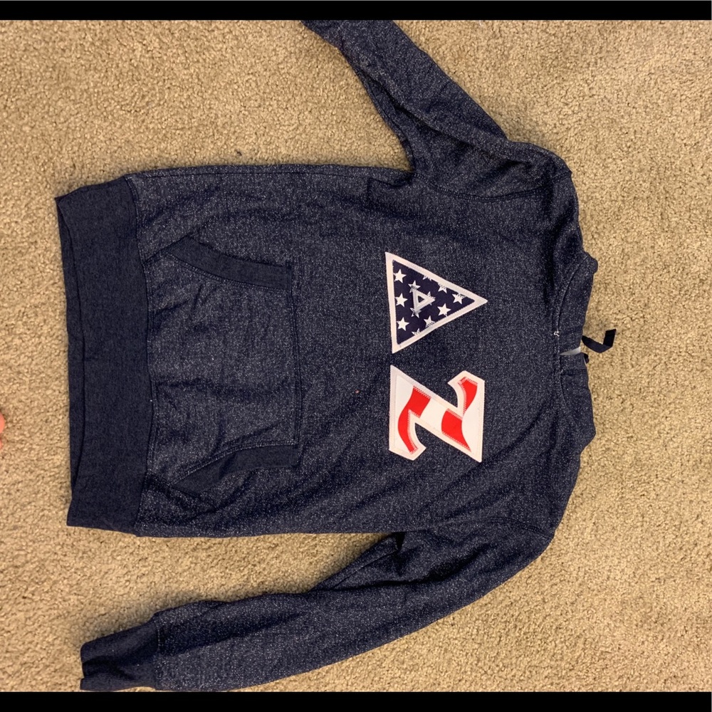 America Flag Delta Zeta Letter Hoodie